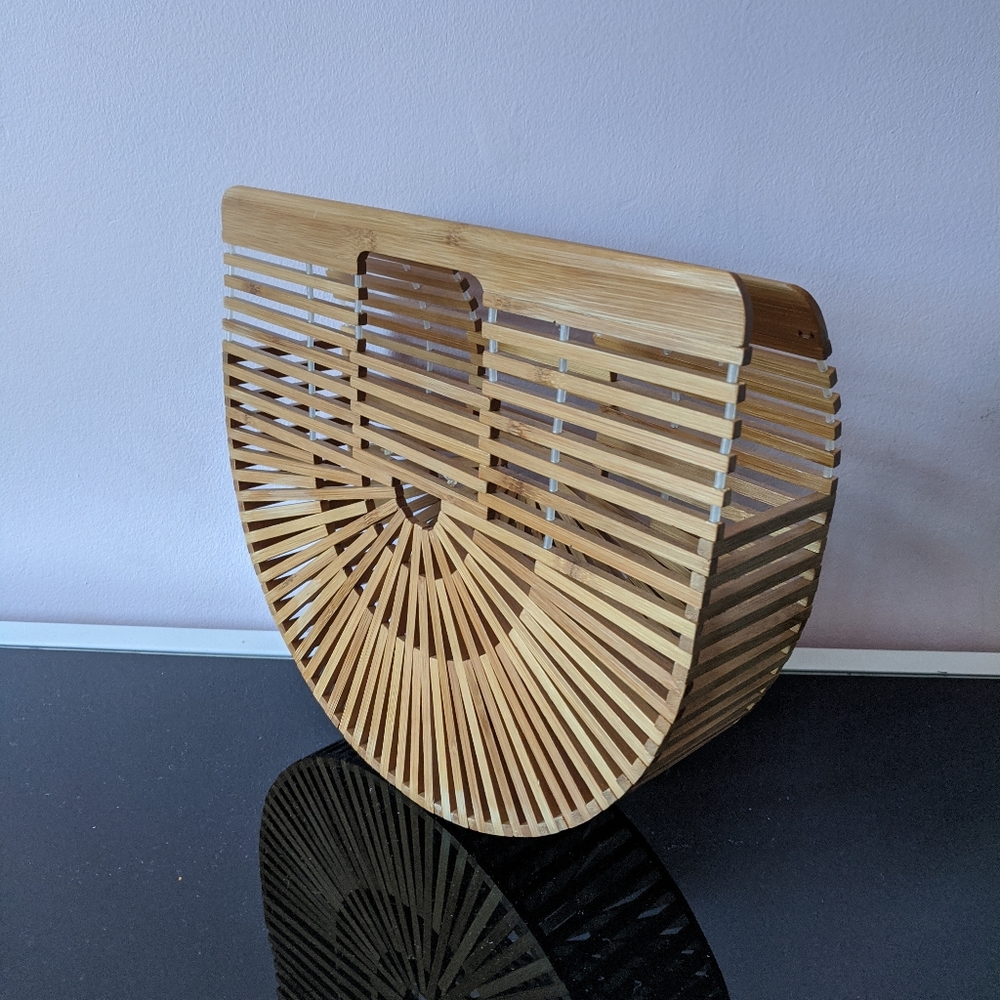 Crescent bamboo bag